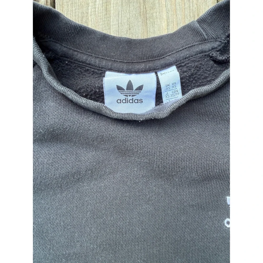 Adidas Esssntials Trefoil Black‎ Crew Neck Sweatshirt Mens Size XS Pullover